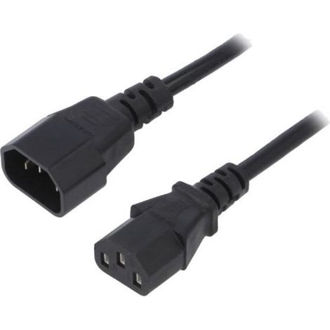 Rallonge de câble d'alimentation AKYGA AK-PC-03A CCA IEC C13 / C14 1,8 m (1/4)
