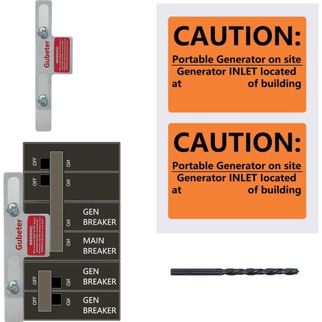 Kit d'interverrouillage pour générateur compatible avec Square D, kit d'interverrouillage pour compteur Homeline, disjoncteur principal 150 ou 200 ampères (SD200SA) (1/5)