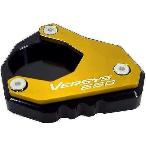 CNC-gefräste Seitenständer-Verlängerungsplatte für KAWASAKI VERSYS 650 ABS (2010–2023, 2019, 2015). Gold (1/5)