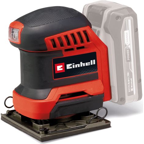 Einhell Ponceuse vibrante sans fil TE-OS 18/113 Li-Solo PXC (18 V, circuit d’oscillation 1,8 mm, avec 2 feuilles de papier abrasif) Livré sans Batterie ni Chargeur (1/5)