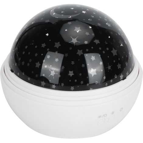 Romantische LED-Nachtlicht-Projektorlampe, 8 Farbmodi, Schlafzimmerdekoration, USB-Akkubetrieb, Weiß (1/5)