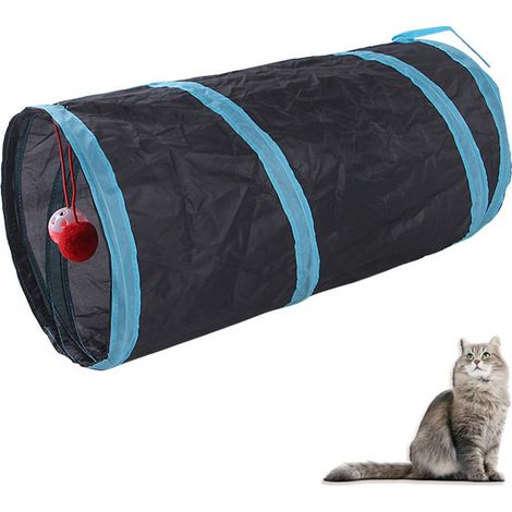Tunnel Pour Chats - Tunnel Jouet Interactif Pliable Pour Chats Chats Chatons Lapins Chiots - Usage Intérieur Extérieur - 1 Pièce (1/5)