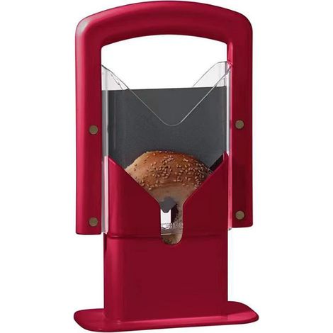 Trancheuse réglable pour pain maison, toasts, bagels et sandwichs, offrant une coupe uniforme et un rangement compact.-AquaForge (1/5)