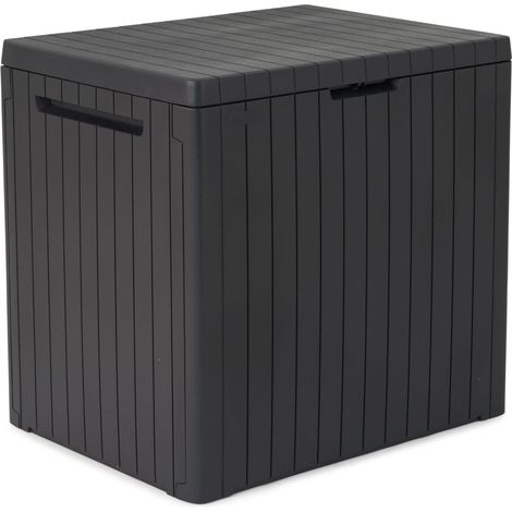 Keter – Coffre de jardin en résine 120 kg – Résistant aux intempéries – Dimensions 57,8 x 44 x 55 cm – Aspect bois – Poignées intégrées (1/7)