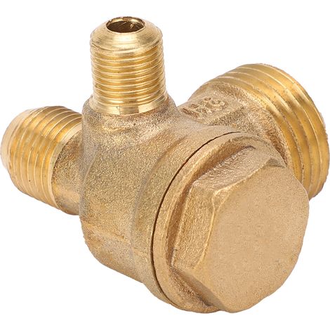 Clapet anti-retour 3 voies pour compresseur d'air, filetage mâle, accessoires 1/2x14x10 en laiton (1/5)