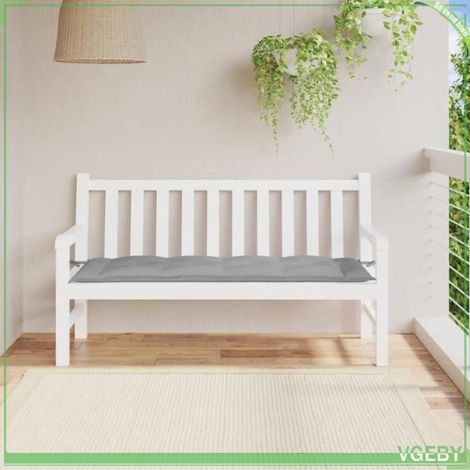361603 Coussin de banc de jardin gris 150x50x7 cm tissu oxford (1/5)