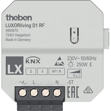 Theben UP-Funk-Dimmaktor LUXORliving D1 RF Bussystem-Dimmaktor