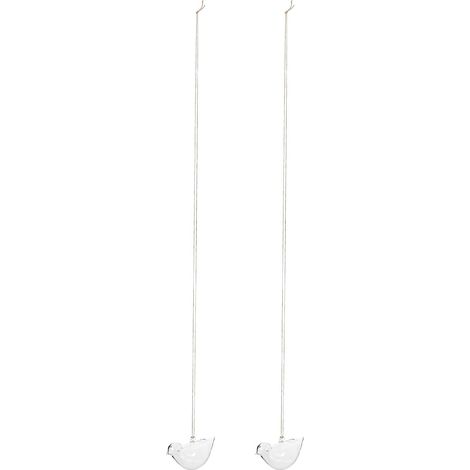 Abaodam 2 Pots de fleurs suspendus en verre forme d'oiseau, design créatif et minimaliste (1/5)