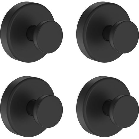 Crochets à ventouse pour douche – Crochets amovibles pour serviettes (salle de bain, fenêtre, porte vitrée, mur) – Crochets de suspension pour peignoirs et loofahs – Lot de 4