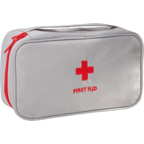 Trousse de premiers secours portable, petite trousse de rangement pour médicaments, trousse de voyage pour la maison,Gris (1/5)
