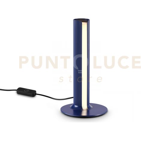 DORICA LAMPADA DA TAVOLO LED 3000K 8W  1100 lm DIMMERABILE BLU CANNETTATO