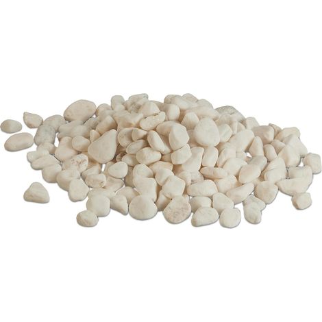 Graviers Marbre Blanc 5kg - 25-40mm - Décoration Jardin Parterre Pot Fleurs Tombe (1/5)