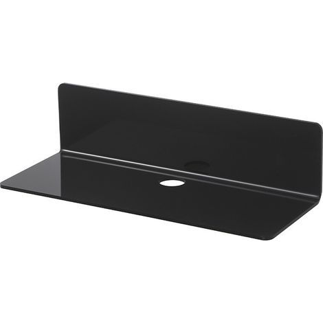 Set di 2 mensole da parete nere, per ampliare facilmente lo spazio a parete - Mensola in acrilico da 22,9 cm senza foratura, ideale per camera da letto, bagno, cucina, soggiorno e ufficio. (1/4)