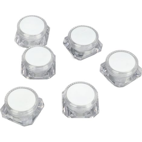 Lot de pots en plastique vides en forme de diamant, étanches et réutilisables, pour le camping et la randonnée. (1/5)