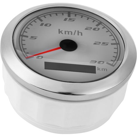 Compteur GPS 30km/h, odomètre 85mm, étanche IP67, pour bateau, voiture, yacht, moto, cadran blanc. (1/5)