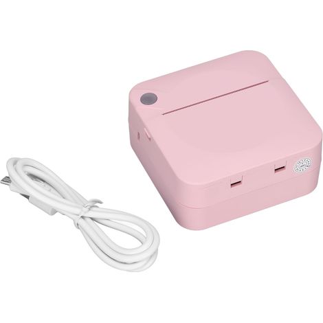 Imprimante Thermique Portable 200DPI - Design Ergonomique, Batterie Rechargeable - Rose pour Bureau et Maison (1/5)