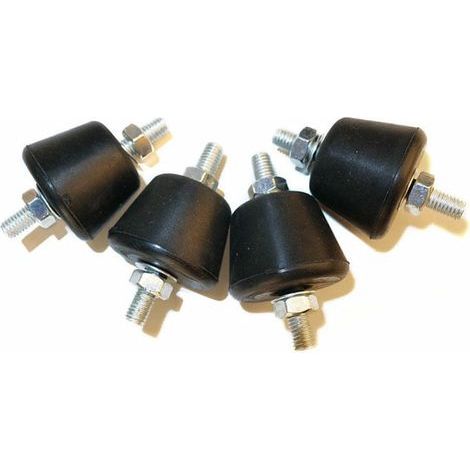 Bloc Anti Vibration Conique - M8 - Pour Support Mural Climatiseur - Extérieur Réversible - 4 Pièces (1/5)