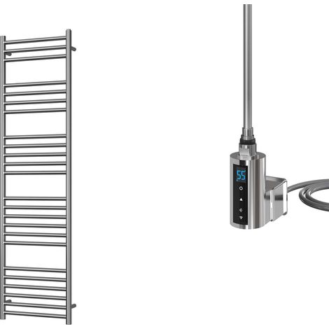 Aston - Stainless Steel Electric Towel Rail H1600mm x W400mm Straight 300w Thermostatic WIFI (1/2)