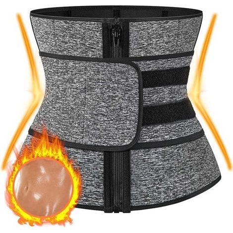 Soutien lombaire - Ceinture amincissante discrète - Correcteur de posture, convient aux hommes et aux femmes, toutes tailles. Gris M (1/5)