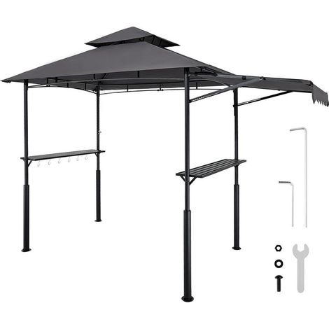 Abri Anti-UV et Ventilation Optimale Tonnelle de Barbecue 243x150 cm en Acier pour Jardin et Patio (1/5)