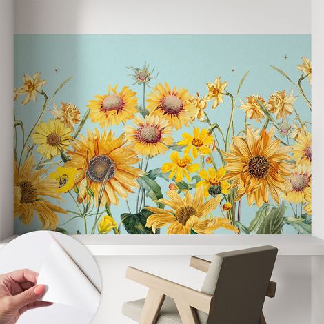 Fotomurale adesivo - murale da parete - Carta da parati autoadesiva - design parete moderno - Giardino estivo 104x70 cm (1/5)