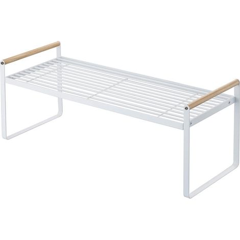 Étagère de Rangement pour Cabinet à Plusieurs Niveaux - Organisateur de Comptoir Multifonction pour Épices et Bols - Blanc - Installation Facile (1/5)