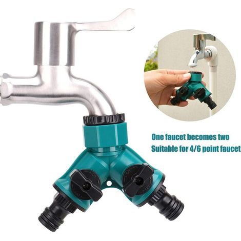 Séparateur De Tuyau D'arrosage Vanne 2 Voies Raccordement Distributeur D'eau Connecteur De Tuyau À 2 Voies Pour Tuyau D'arrosage Raccord De Tuyau Double Connexion Tuyau Distributeur D'eau 3 Pièces (1/4)
