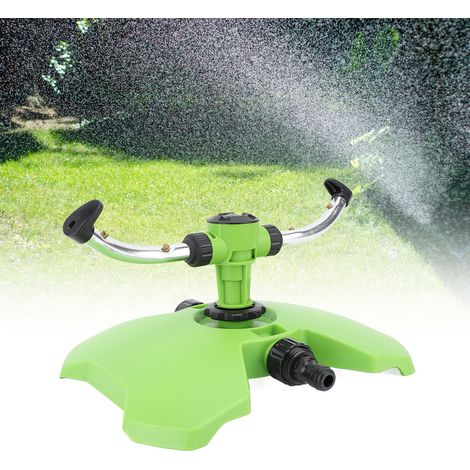 Arroseur jardin auto 2 bras rotatifs imitation pluie, pour pelouse et cour, arrosage naturel (1/5)