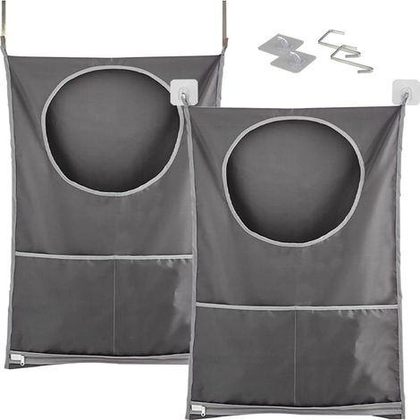 Panier A Linge Suspendu - Tissu Oxford 600D - 50,8 x 76,2 cm - Pour Chambre Bébé Cuisine Salle De Bain - Lot De 2