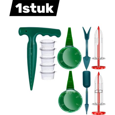 Lot de 12 semoirs manuels miniatures en plastique pour semis en pot et plantation de légumes outil portable couleur verte (1/5)