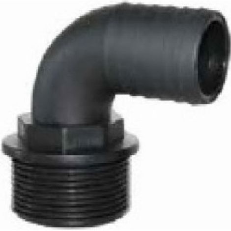 Racor Portamanguera Curvo 90º Rosca Macho 3/4" Ø 20 mm