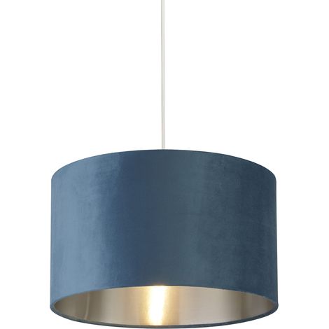 Sospensione Contemporanea Tamburo Tessuto Verde Argento 1 Luce D38Cm (1/5)
