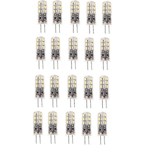 20 ampoules LED G4 spot 1,5 W 24 SMD 3014 blanc chaud 12 V CC (1/5)