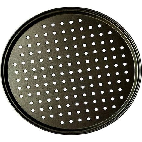 Poêle à Pizza Punch Acier Au Carbone Plat Four Perforé Multi-Usages Plaque à Pizzac Anti-adhérent Plaques à Pizza Utilisée pour Pâtisserie, La Pizza, Le Gâteau, Les Sandwichs, Saucisse, Galettes..DEBU (1/4)
