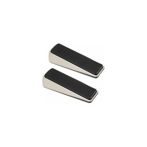 Cale Porte, 2 Pièces Bloc Porte, Stop Porte au Sol, Cale de Porte Robuste en Zinc et Caoutchouc, pour Salle de Bain, Cuisine, Chambre des Enfants Porte et Bureau (1/5)