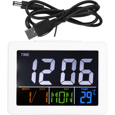 Durable alarm clock, LCD desk clock, convenient for home use (1/5)