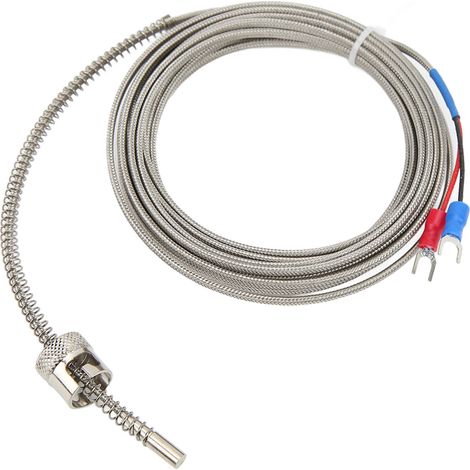 Thermoelement Typ K, robust, störungsresistent, korrosionsbeständig, Temperaturreglersonde, 5 Meter (1/5)