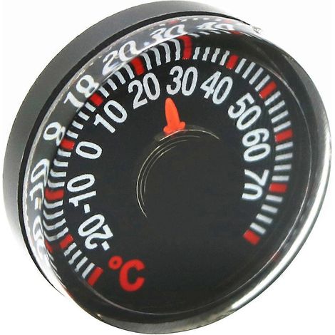 Mini thermomètre rond à aiguille en plastique de 27 mm de diamètre, gradué en degrés Celsius (1/4)
