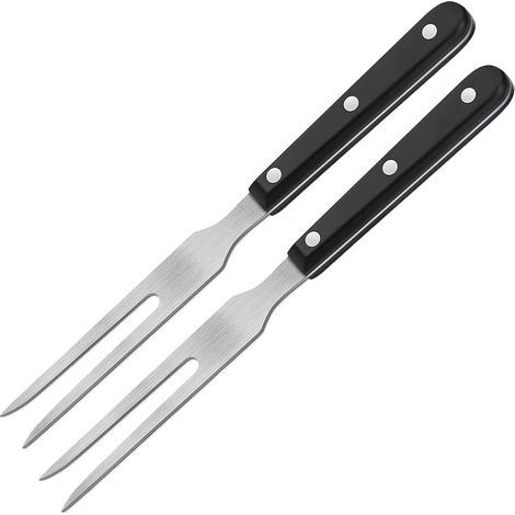 Fourchette À Découper - Acier Inoxydable - 27 cm - Pour Barbecue Grillades Rôtis Cuisson Service - Lot De 2