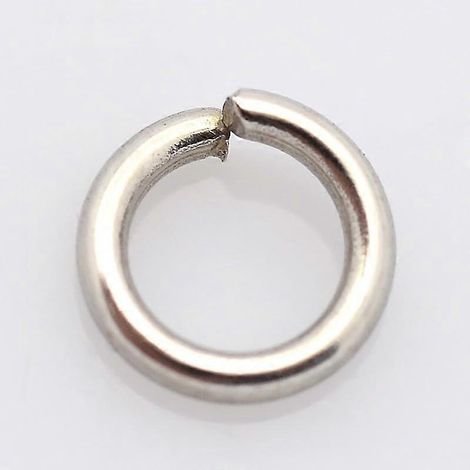 500 anneaux de jonction ouverts en acier inoxydable 304 anti-ternissement, couleur acier inoxydable, 9 x 1,2 mm, diamètre intérieur : 6,6 mm ( )