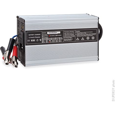 NX - Chargeur Lithium Fer Phosphate NX 4S 25A (12,8V) - pinces crocodiles