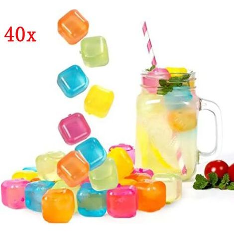40 vaschette per cubetti di ghiaccio riutilizzabili per cocktail, perfette per le feste (1/5)