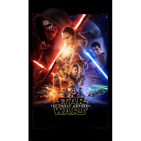Poster géant intissé affiche Episode VII Le Réveil de la Force Star Wars 120x200cm (1/3)