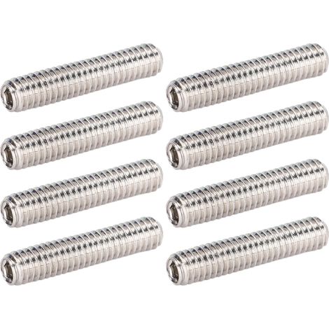 50-teiliges Sortiment an Gewindestiften A2-70 Edelstahl-Madenschrauben M2,5x12 (1/5)