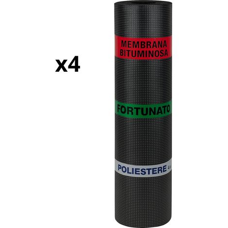 Guaina bituminosa poliestere 4 mm impermeabilizzante casasciutta 4 rotoli 1x10 m (1/5)