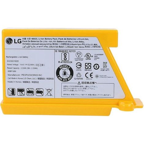 Batteria 14,4 v- 33 ah agm30061001 per lg hoover