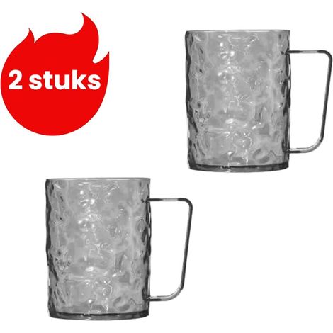 Lot de 2 gobelets pour salle de bain, verre à brosse à dents et bain de bouche, gris (1/5)