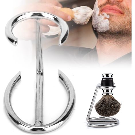 Support de rasoir et brosse de rasage en acier inox - Idéal pour salle de bain, domicile et déplacements (1/4)
