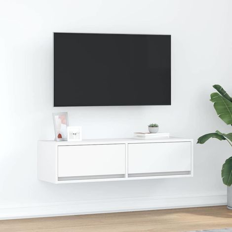 TV-Schränk mit Schubladen Weiß 100 x 31 x 25,5 cm Holzwerkstoff
