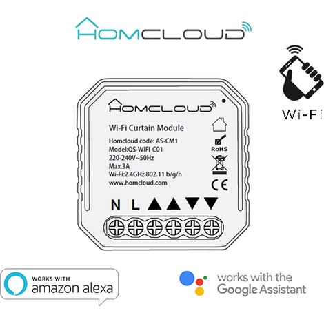 Modulo Rele' Tapparelle 2 Canali Intelligente Wi-Fi da incasso AS-CM1